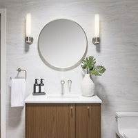  Essential Round Mirror - Brushed Nickel