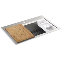  Task Stainless Steel Single Bowl Kitchen Sink - Stainless Steel