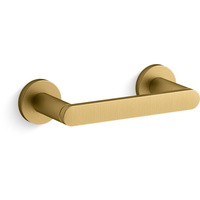  Composed Paper Holder Bathroom Accessory - Vibrant Brushed Moderne Brass