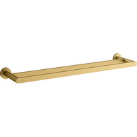  Composed Towel Bar Bathroom Accessory - Vibrant Brushed Moderne Brass