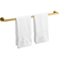 Composed Towel Bar Bathroom Accessory - Vibrant Brushed Moderne Brass