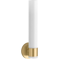  Purist 1 Bulb Wall Sconce - Vibrant Brushed Moderne Brass