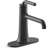  Tone Single Hole Bathroom Faucet - Matte Black