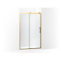  Rely Shower Door - Sliding Shower Door - Vibrant Brushed Moderne Brass
