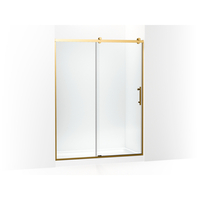  Rely Shower Door - Sliding Shower Door - Vibrant Brushed Moderne Brass