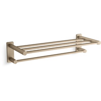  Parallel Towel Bar Bathroom Accessory - Vibrant Brushed Bronze