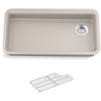  Cairn White/Color Undermount - Single Bowl Kitchen Sink - Matte Taupe