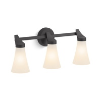  Simplice 3 Bulb Bathroom Lighting - Matte Black