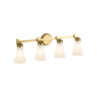  Simplice 4 or More Bulb Bathroom Lighting - Brushed Moderne Brass