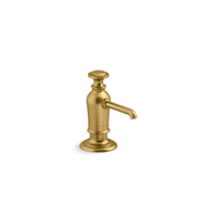  Artifacts Soap Dispenser Bathroom Accessory - Vibrant Brushed Moderne Brass