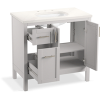  Hadron 31" to 44" Bathroom Vanity - Atmos Grey