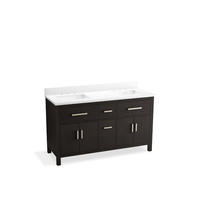  Kresla Over 45" Bathroom Vanity - Black Oak