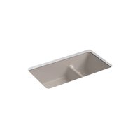  Iron/Tones White/Color Dual Mount Double Bowl Kitchen Sink - Truffle