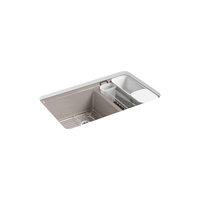  Riverby White/Color Undermount - Double Bowl Kitchen Sink - Truffle