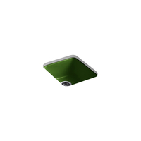  Iron/Tones White/Color Dual Mount Single Bowl Kitchen Sink - Fresh Green