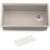  Billings White/Color Undermount - Single Bowl Kitchen Sink - Browns
