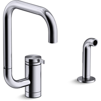  Components Single Handle Kitchen Faucet - Polished Chrome