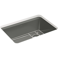  Riverby White/Color Undermount - Single Bowl Kitchen Sink - Thunder Grey