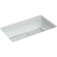 Riverby White/Color Single Bowl - Cast Iron Kitchen Sink - Ice Grey