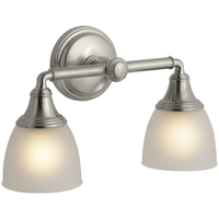  Devonshire 2 Bulb Bathroom Lighting - Vibrant Brushed Nickel