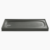  Salient Single Threshold 48'' and Larger Shower Base - Thunder Grey