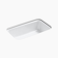  Bakersfield White/Color Undermount - Single Bowl Kitchen Sink - White