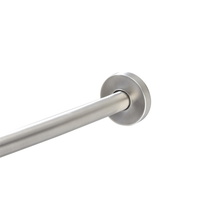  Expanse Shower Rod Shower Curtain Rod - Brushed Stainless
