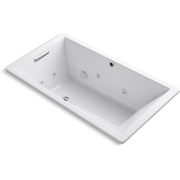  Underscore Rectangle 66" Whirlpool Bath - White