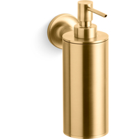  Purist Soap Dispenser Bathroom Accessory - Vibrant Brushed Moderne Brass