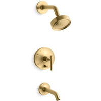  Purist Tub & Shower Faucet Trim Trim Kit - Vibrant Brushed Moderne Brass