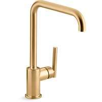  Purist Single Handle Kitchen Faucet - Vibrant Brushed Moderne Brass