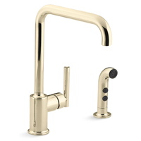  Purist Single Handle Kitchen Faucet - Vibrant French Gold