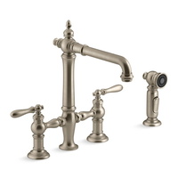  Artifacts Two-Handle Kitchen Faucet - Vibrant Brushed Bronze