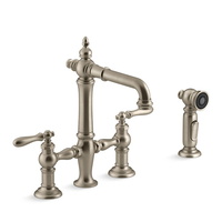  Artifacts Widespread Bar Faucet - Vibrant Brushed Bronze