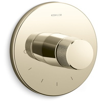  Components Thermostatic Valve Trim Trim Kit - Vibrant French Gold