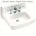 Kohler K2031-0 White Wall Hung Bathroom Sink