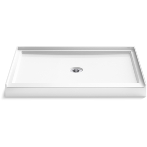 K44142-HW1 Stoneridge Single Threshold 48'' and Larger Shower Base - Honed White