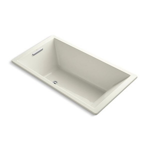 K1173-VBW-96 UnderScore VibrAcoustic 66" Soaking Tub - Biscuit