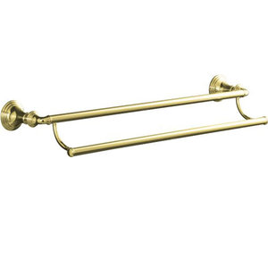 K10553-PB Devonshire Towel Bar Bathroom Accessory - Vibrant Polished Brass