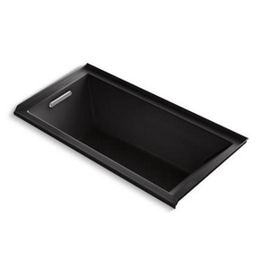 K1121-L-7 Underscore 60'' x 30'' Soaking Tub - Black