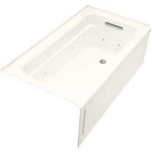 K1122-RA-96 Archer 60'' x 32'' Whirlpool Bath - Biscuit