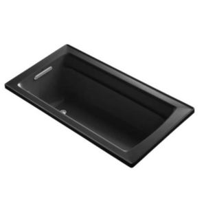 K1123-W1-7 Archer 60'' x 32'' Soaking Tub - Black