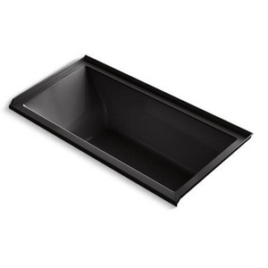 K1167-RVB-7 Underscore 60'' x 30'' Soaking Tub - Black