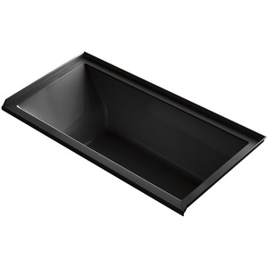 K1167-VBRW-7 UnderScore VibrAcoustic 60'' x 30'' Soaking Tub - Black