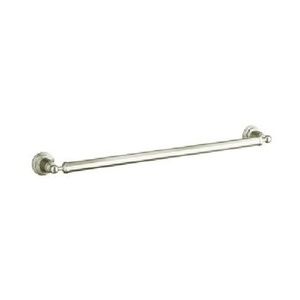 K13109-SN Pinstripe Towel Bar Bathroom Accessory - Vibrant Polished Nickel