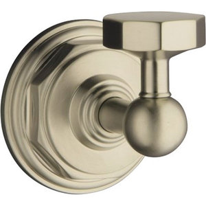 K13113-BN Pinstripe Robe Hook Bathroom Accessory - Vibrant Brushed Nickel