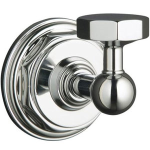 K13113-CP Pinstripe Robe Hook Bathroom Accessory - Polished Chrome