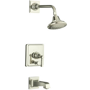 KT131334ASN/K11748KS Pinstripe One Handle Tub & Shower Faucet - Vibrant Polished Nickel