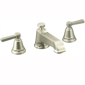 KT131404ABN/K301K Pinstripe Pure Deck Mount Tub Faucet - Vibrant Brushed Nickel