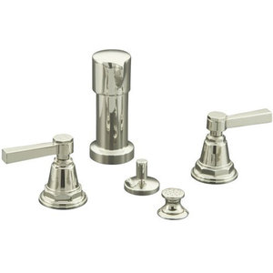 K13142-4A-SN Pinstripe Pure Vertical Spray Bidet Faucet - Vibrant Polished Nickel